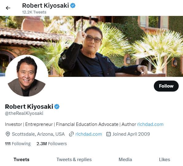 Robert Kiyosaki Twitter