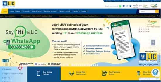 LIC online services